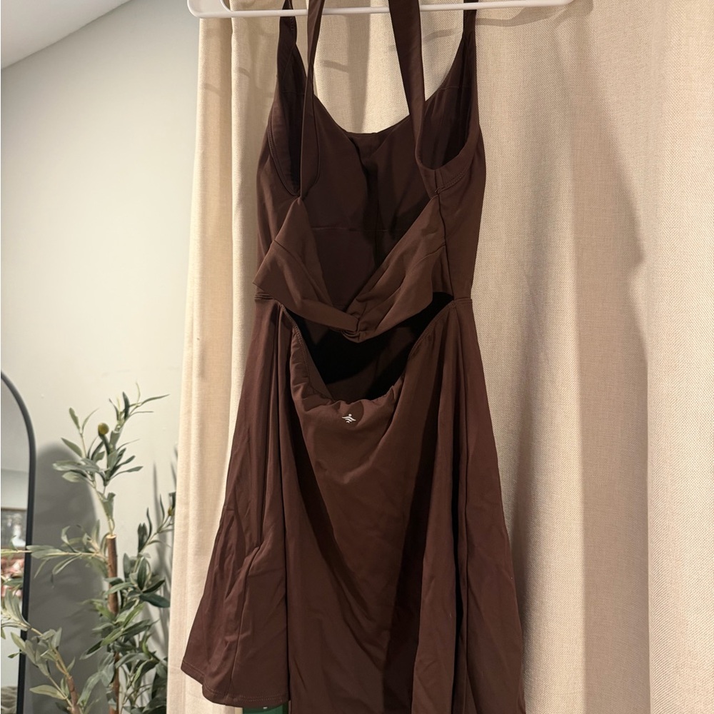 HALARA Brown Backless Women’s Dress